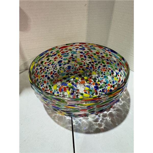 Glass confetti bowl