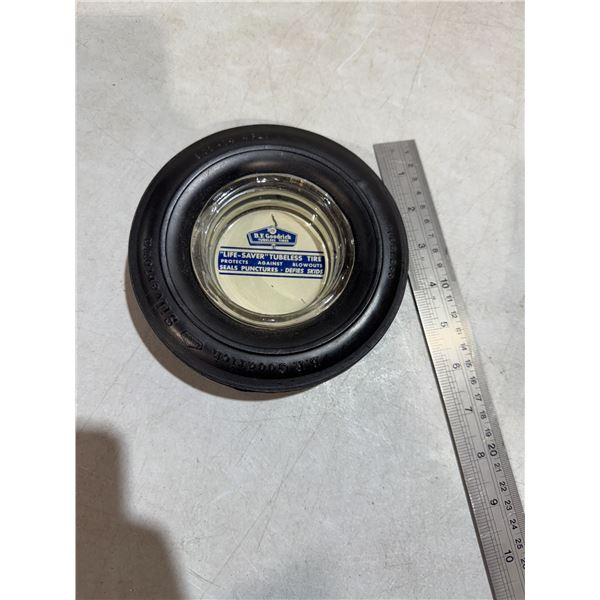 B. F. Goodrich tubeless tires advertising ashtray.