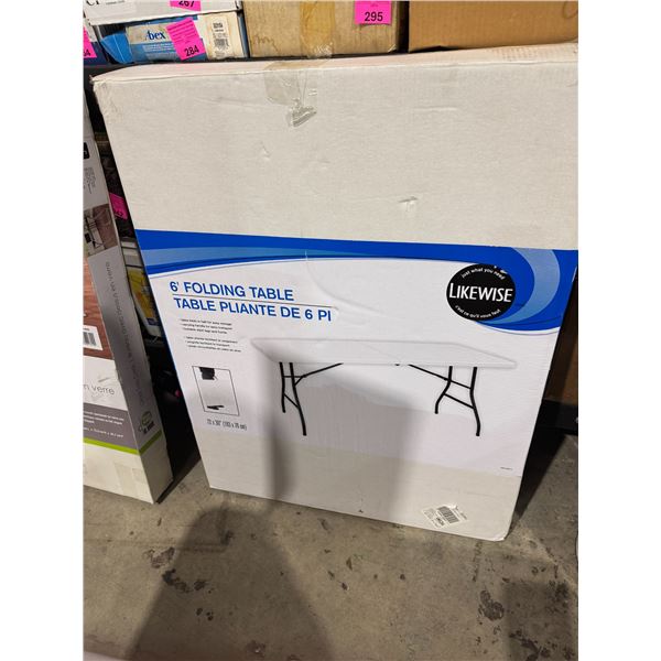 New 6 foot folding table