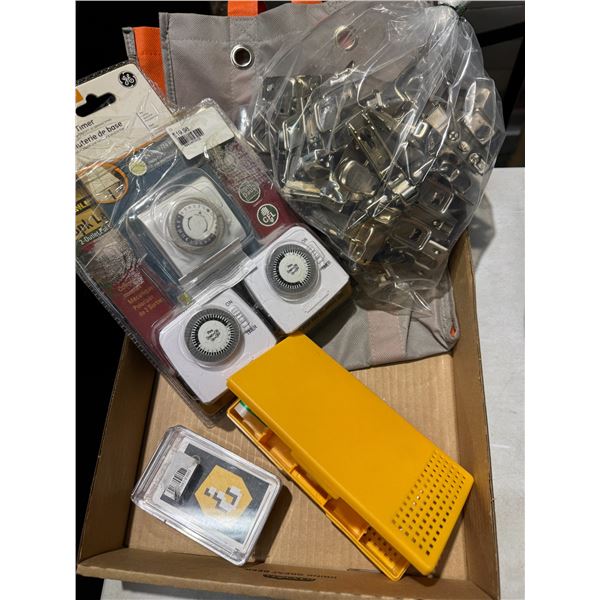 Timers cabinet, hinges, and other items