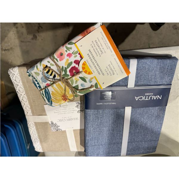 Table cloths and napkins