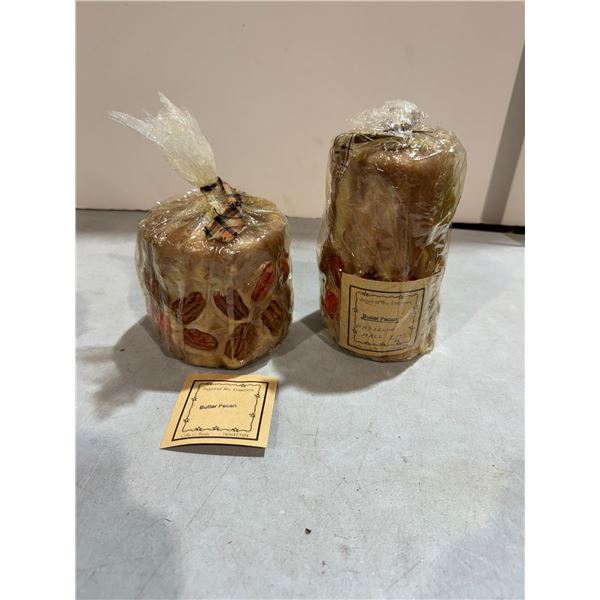 Butter, pecan candles