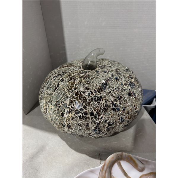 Sparkly pumpkin decor