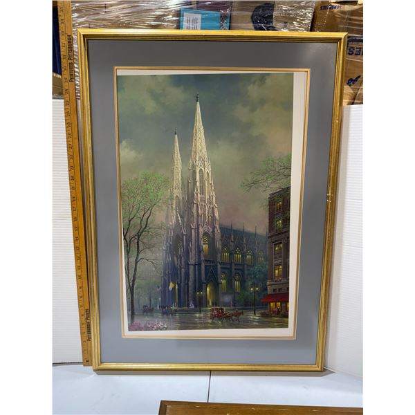 Alexander Chen serio lithograph 1347/2250 st Patrick's Cathedral spring 2003