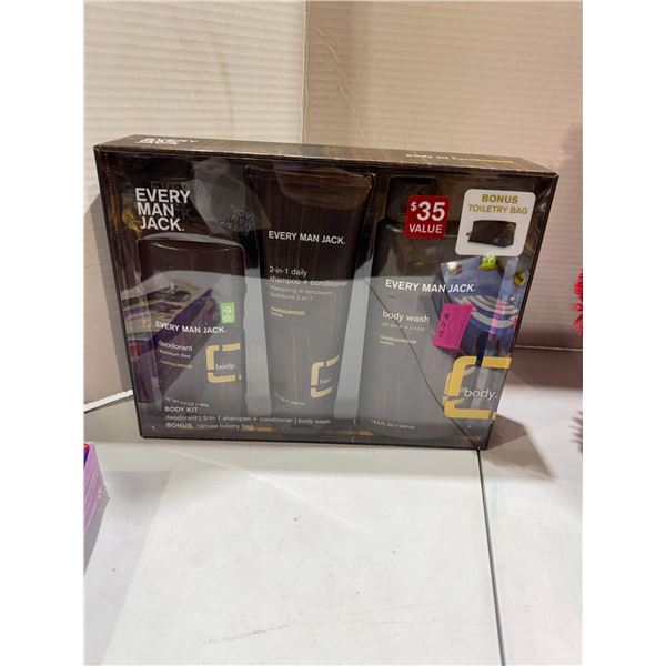 Every man, Jack, shampoo and conditioner, body wash and deodorant gift pack