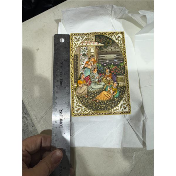 Hand painted on bone