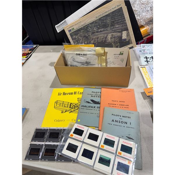 Air museum of Canada, pilots notes, slides, and pictures