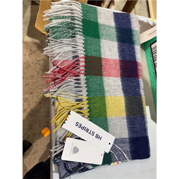 HB stripes 100% pure wool scarf