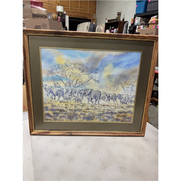 Heard of elephant watercolor