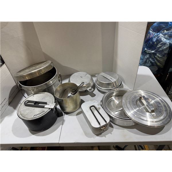 Camping pots and pans