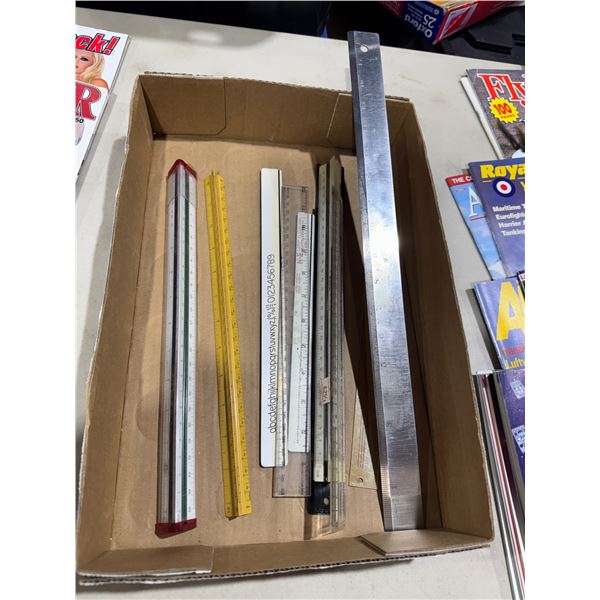 Assorted measuring sticks