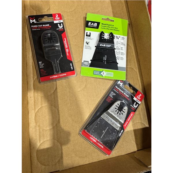 Flush cut off blades assorted size