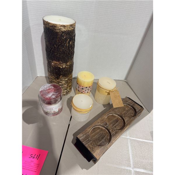 Candles and Candle Holder