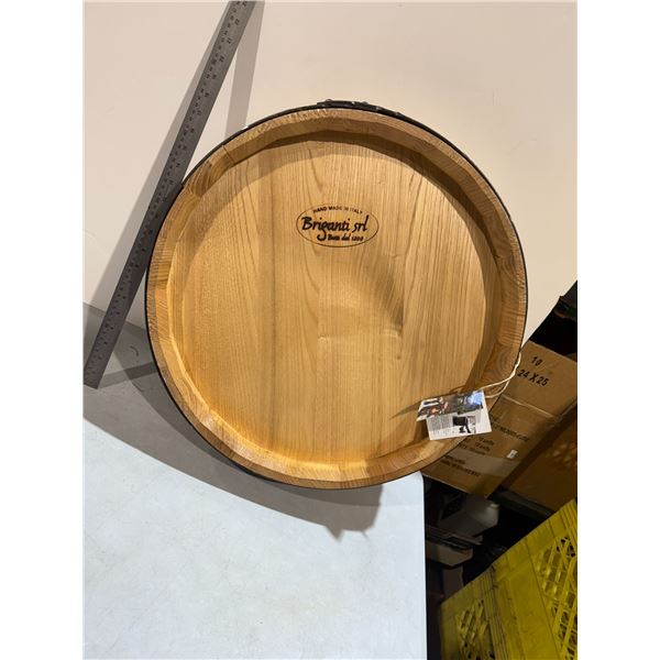Barrel tray decor