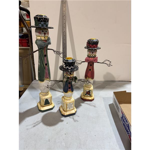 Snowman candle decor