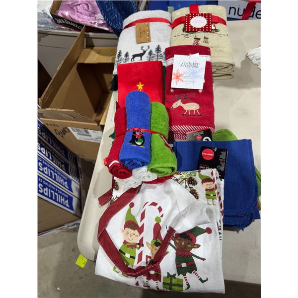 Towels, dish, cloth, face cloths, apron