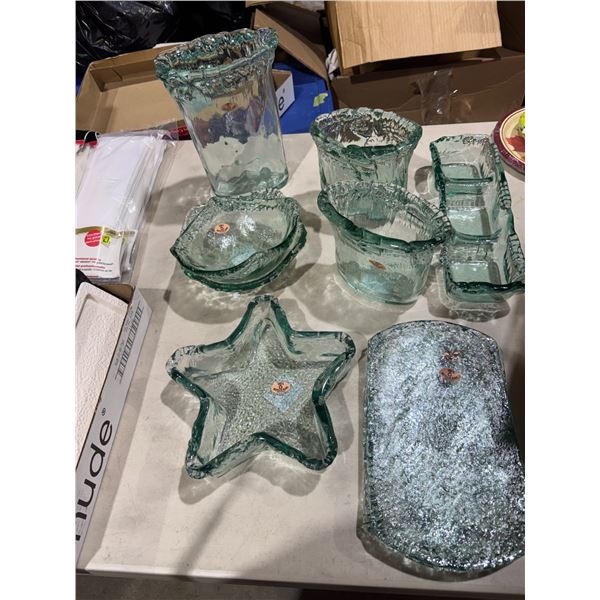 Recycled glass dishes