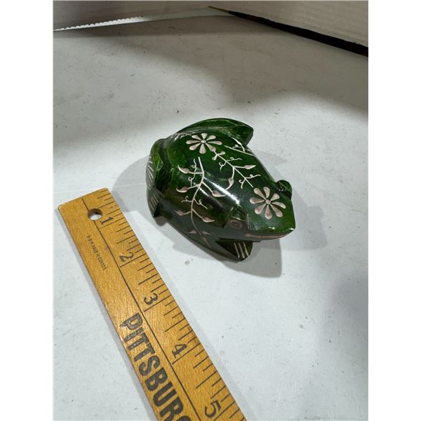 Carved frog