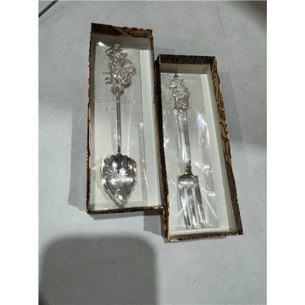 Serving spoon and fork