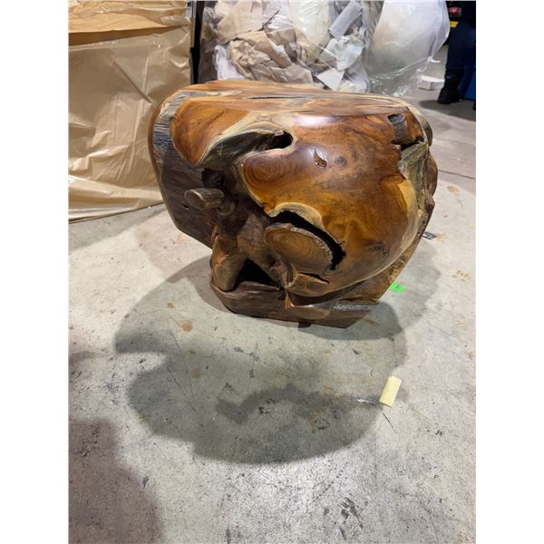 Burl would side table