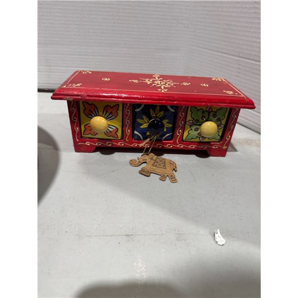 Drawered  tile and wood decor