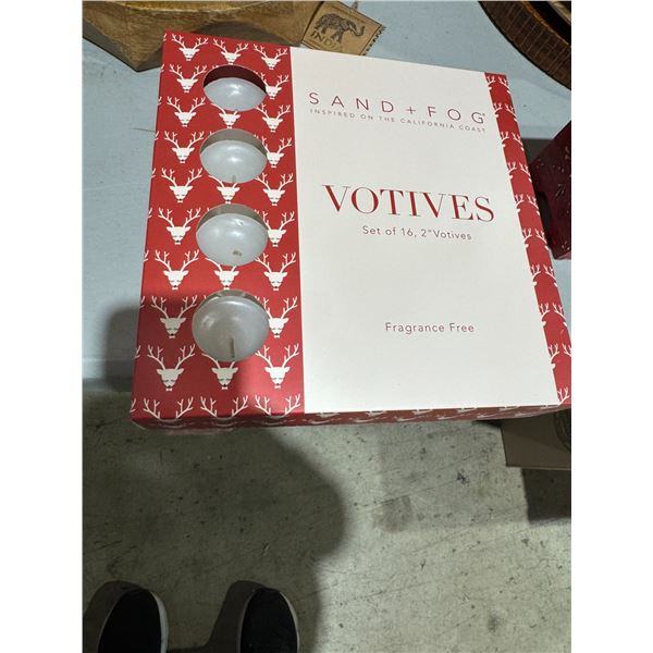 Sand and fog votive candles