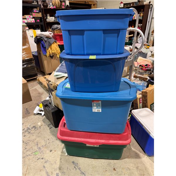4 bins with lids