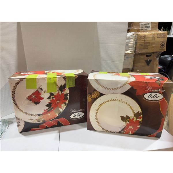 Poinsettia dish sets