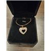 Image 1 : Simulated Dimaond Heart cluster necklace