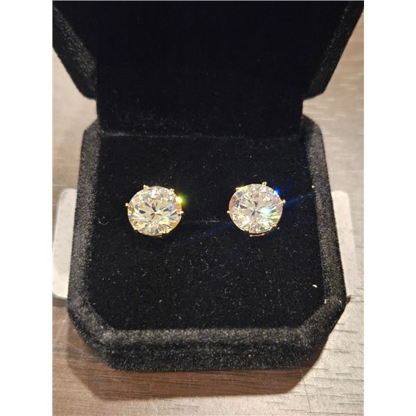 4.0ct each Simulated Diamond stud earrings