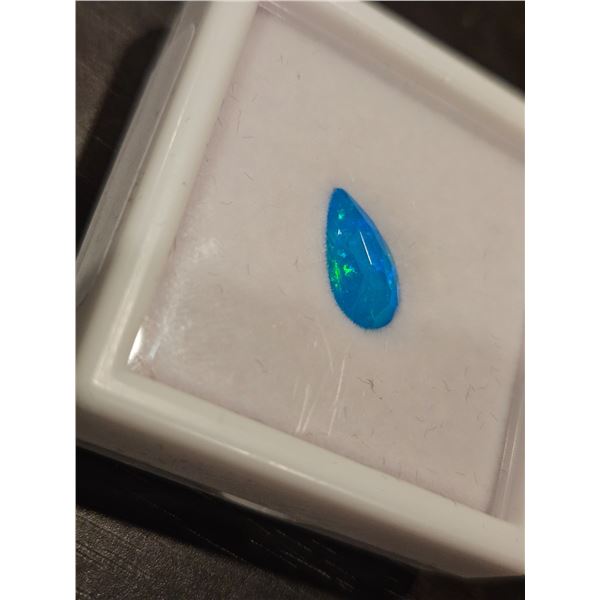 1.3ct Nautral Blue opal pear cut