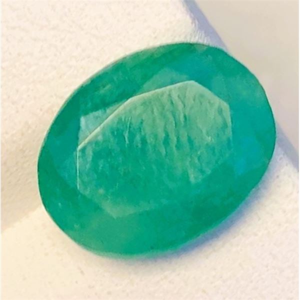 5.85 ct Certified Zambian Emerald gemstone Untreated ($8,775 Appraisal)