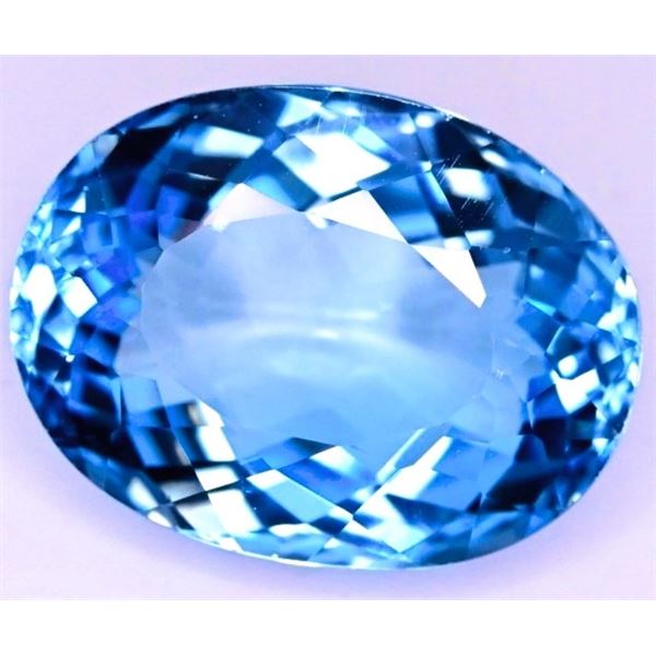 44.61 ct Certified Swiss Blue Topaz gemstone ($9,370 Appraisal)