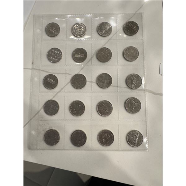 20 $1 Canadian coins