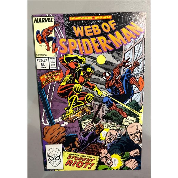 Web of Spider-Man #56 (1989, Marvel Comics) - The Rocket Racer is Back!