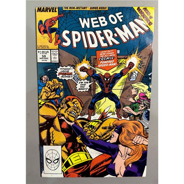 Web of Spider-Man #59 (Marvel, 1989) Acts of Vengeance, Cosmic Spider-Man
