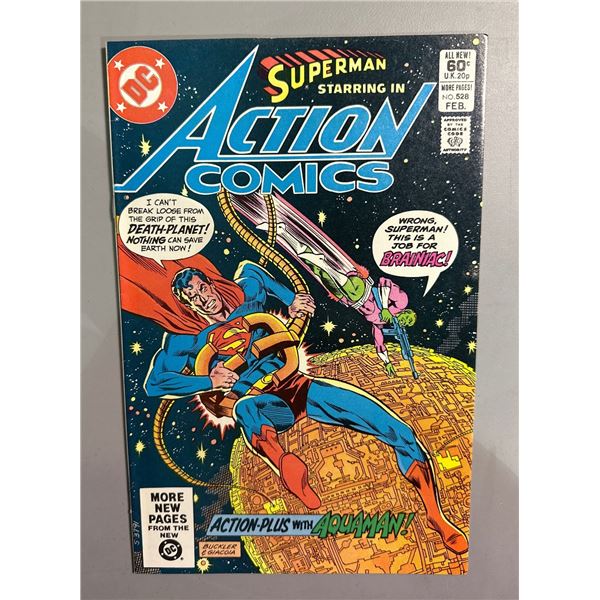 Action Comics #528 (DC, 1982) Superman vs. Brainiac, Aquaman Appearance