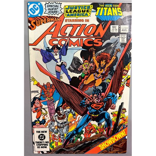 Action Comics #546 (DC, 1983) Superman, Justice League & Teen Titans