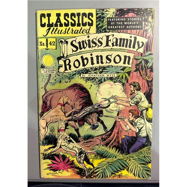 Classics Illustrated #42 Swiss Family Robinson (1947 Gilberton) Comic