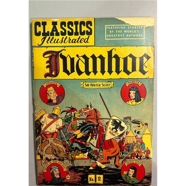 Classics Illustrated No. 2 Ivanhoe Comic Book by Sir Walter Scott (1947)