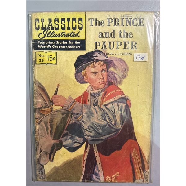 Classics Illustrated #29 The Prince and the Pauper Comic Book (1946)