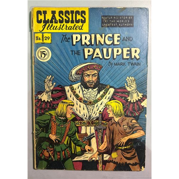 Classics Illustrated #29 The Prince and the Pauper by Mark Twain (1950)