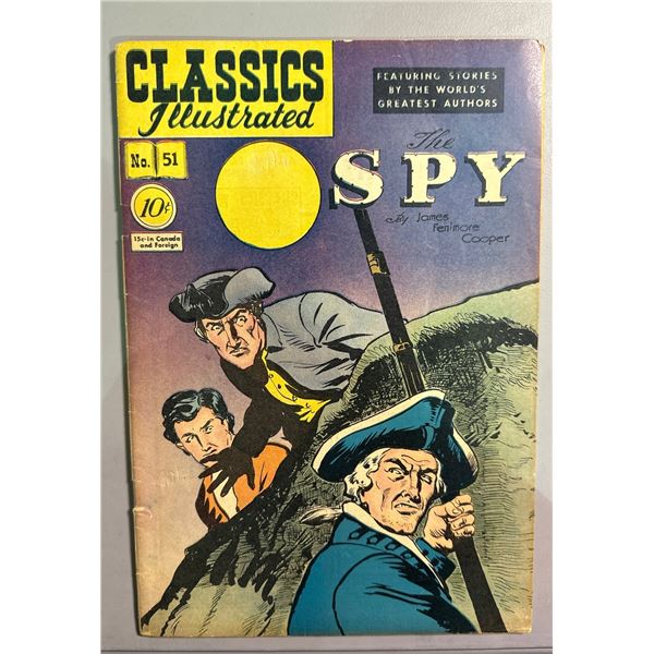 Classics Illustrated #51 The Spy (1948) James Fenimore Cooper Comic Book