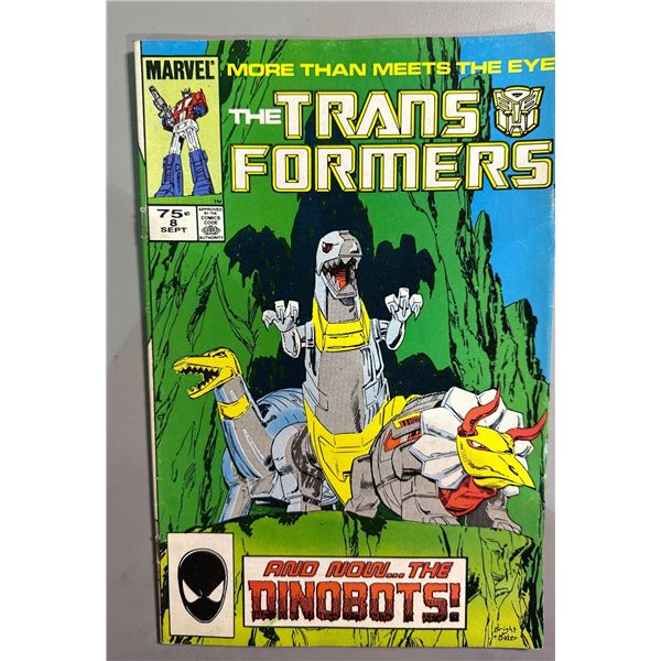 The Transformers #8 (Marvel, 1985) 1st Full Appearance of The Dinobots!