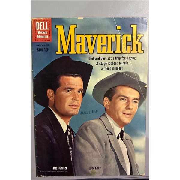 Maverick #9 (Dell Comics, 1960) Western Adventure James Garner Jack Kelly