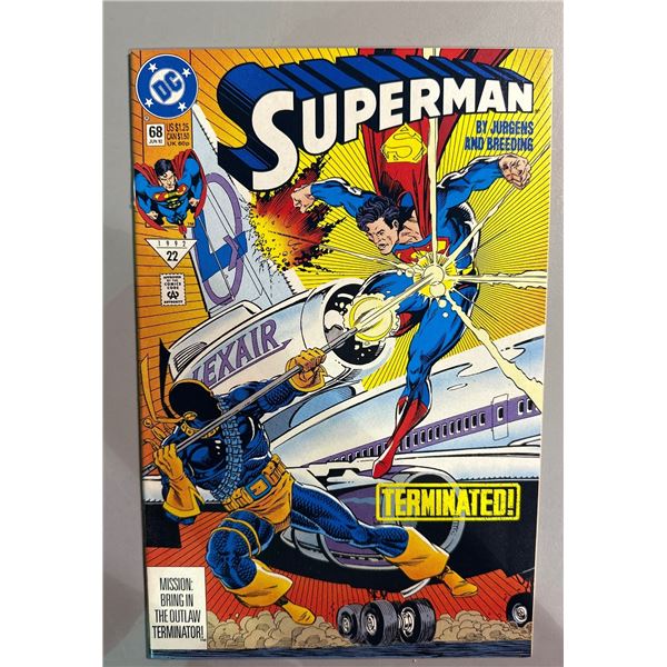 Superman #68 (Vol 2, 1992) DC Comics - Jurgens & Breeding, vs Terminator
