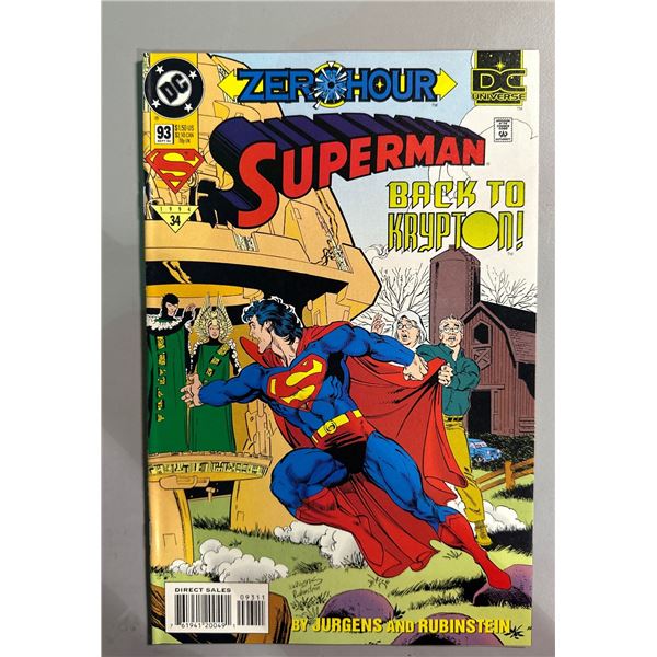 Superman #93 (1994) DC Comics, Zero Hour, Back to Krypton!