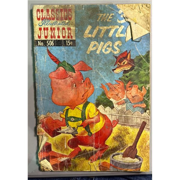 Classics Illustrated Junior #506 The Three Little Pigs Comic Book (1954)