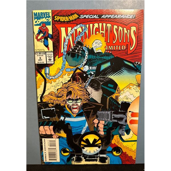 Midnight Sons Unlimited #3 Comic Book (Marvel, 1993) Spider-Man Appearance