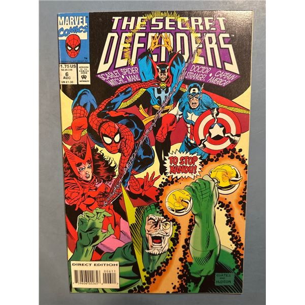 Secret Defenders #6 (Aug 1993, Marvel) Dr. Strange, Spider-Man, Capt Amer
